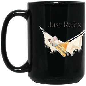 Just Relax 15oz Black Mug